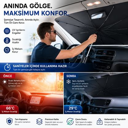 Araç İçi Güneşlik Şemsiyesi