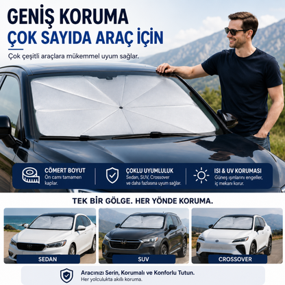 Araç İçi Güneşlik Şemsiyesi